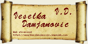 Veselka Damjanović vizit kartica
